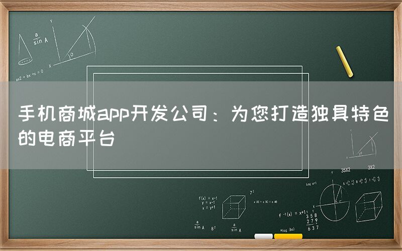 手机商城app开发公司：为您打造独具特色的电商平台