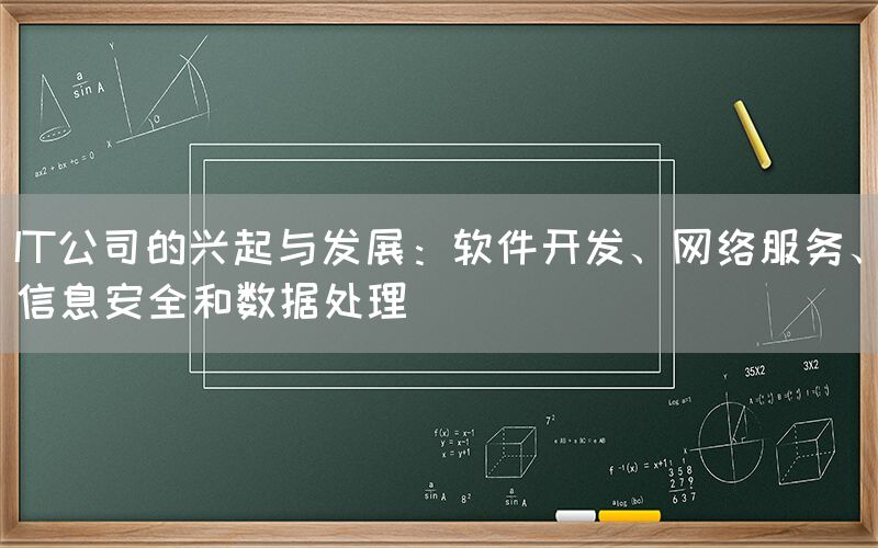 IT公司的兴起与发展：软件开发、网络服务、信息安全和数据处理